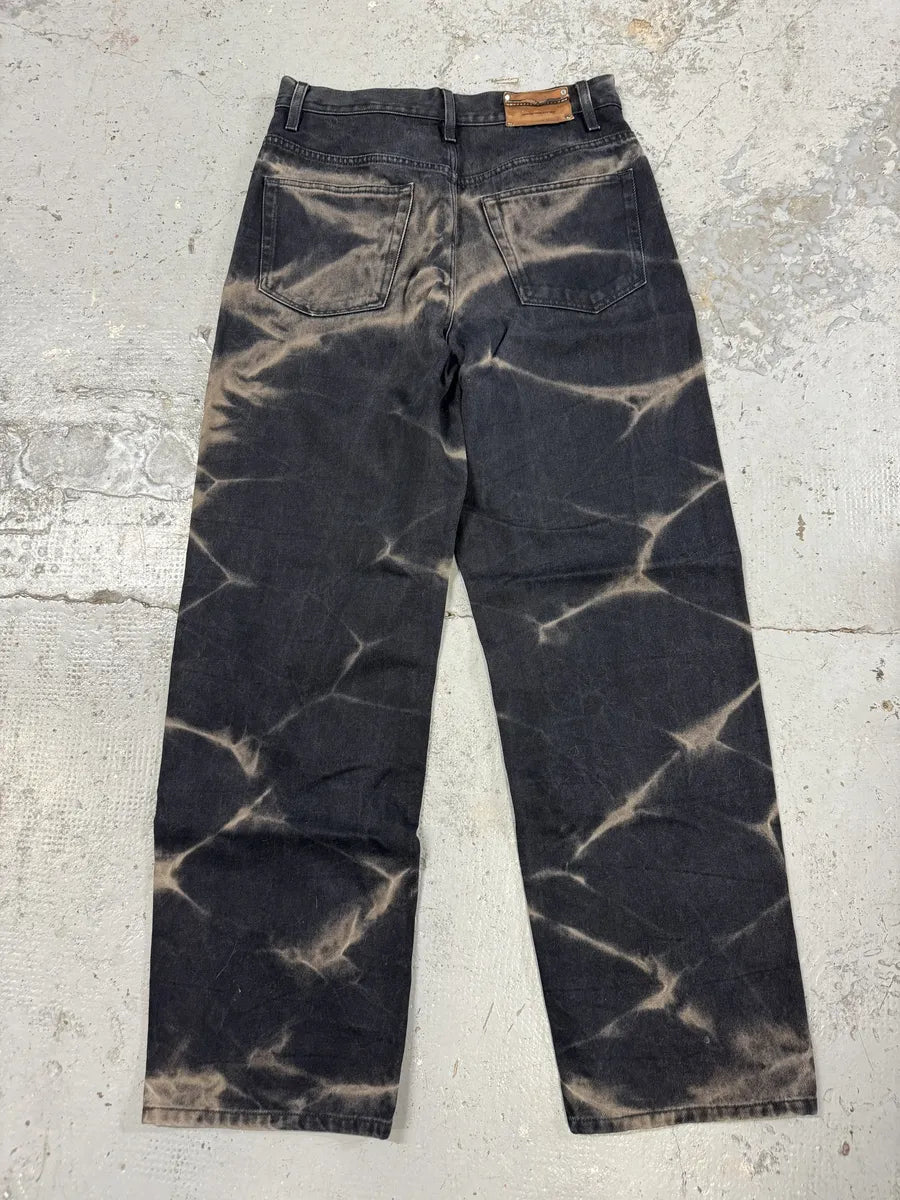 FW2022 Dries Van Noten Black & Beige Acid Large Pants UobScOe 5