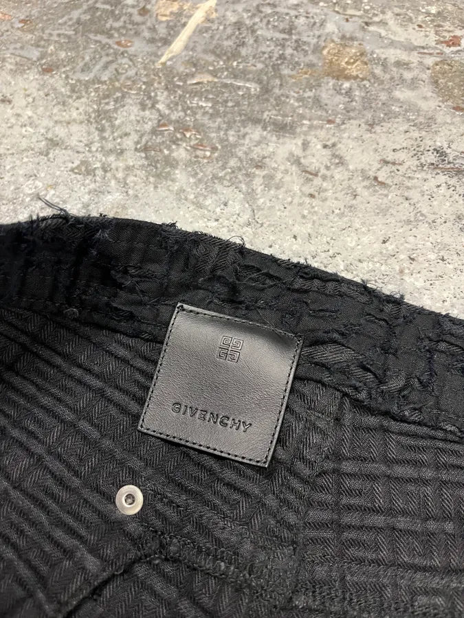 SS2021 Givenchy Slim Denim Black Front Zips Boro Pants BPtgoRS 7