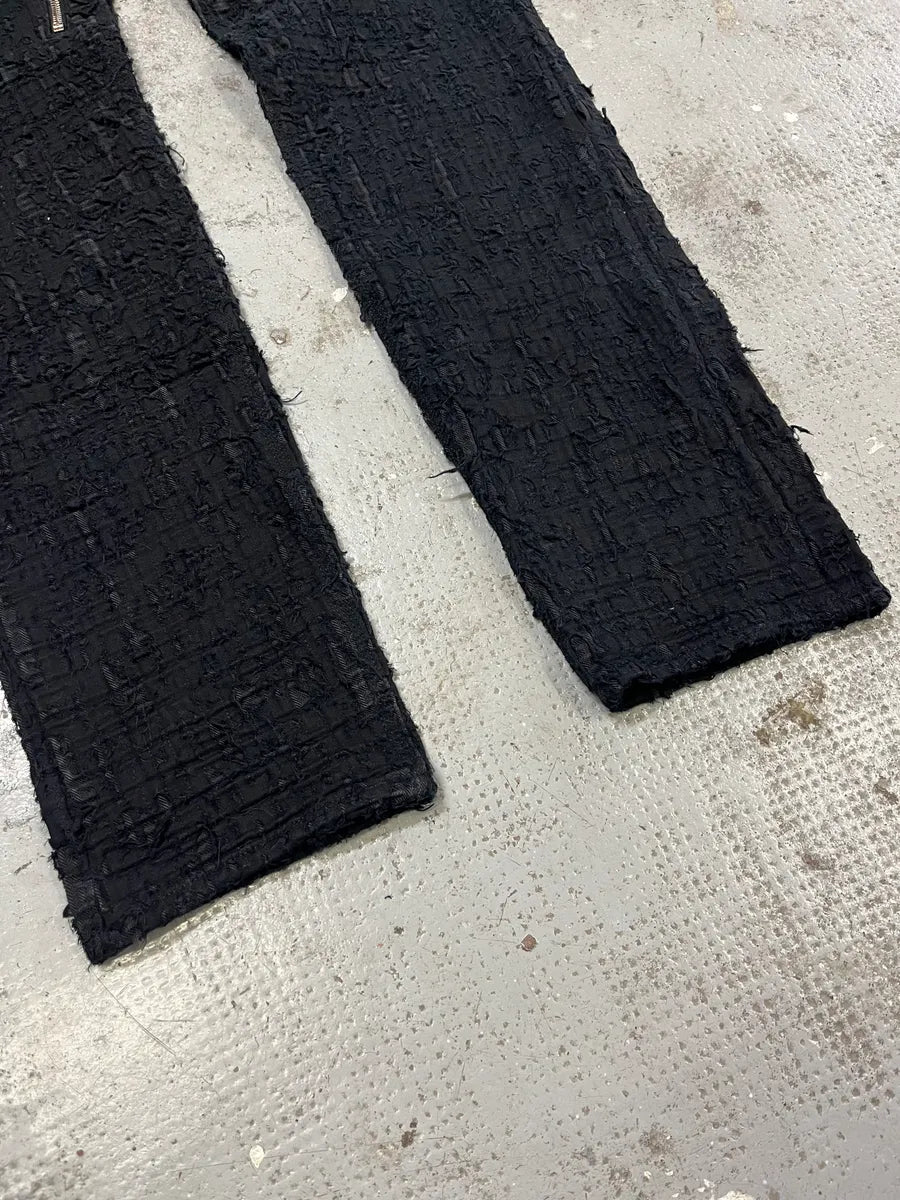 SS2021 Givenchy Slim Denim Black Front Zips Boro Pants BPtgoRS 8