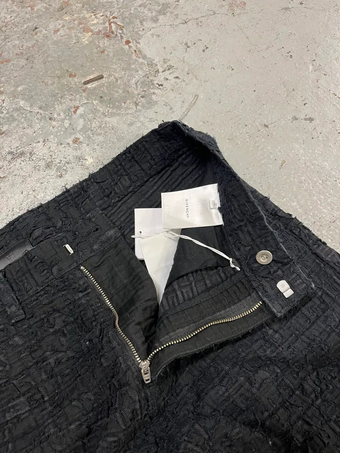 SS2021 Givenchy Slim Denim Black Front Zips Boro Pants BPtgoRS 9