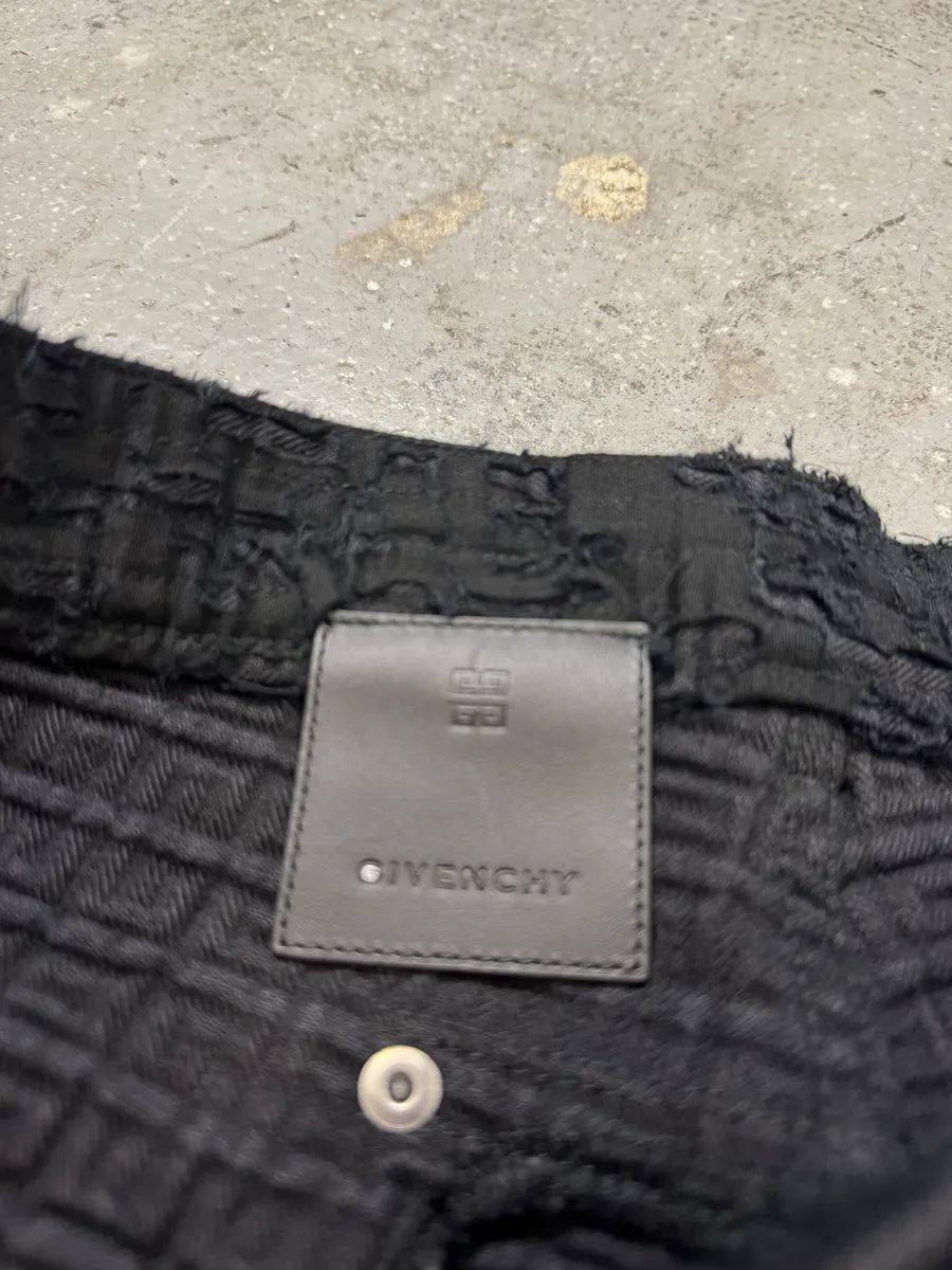FW2022 Givenchy Slim Denim Black Front Zips Boro Pants (L) COqmGOA 12