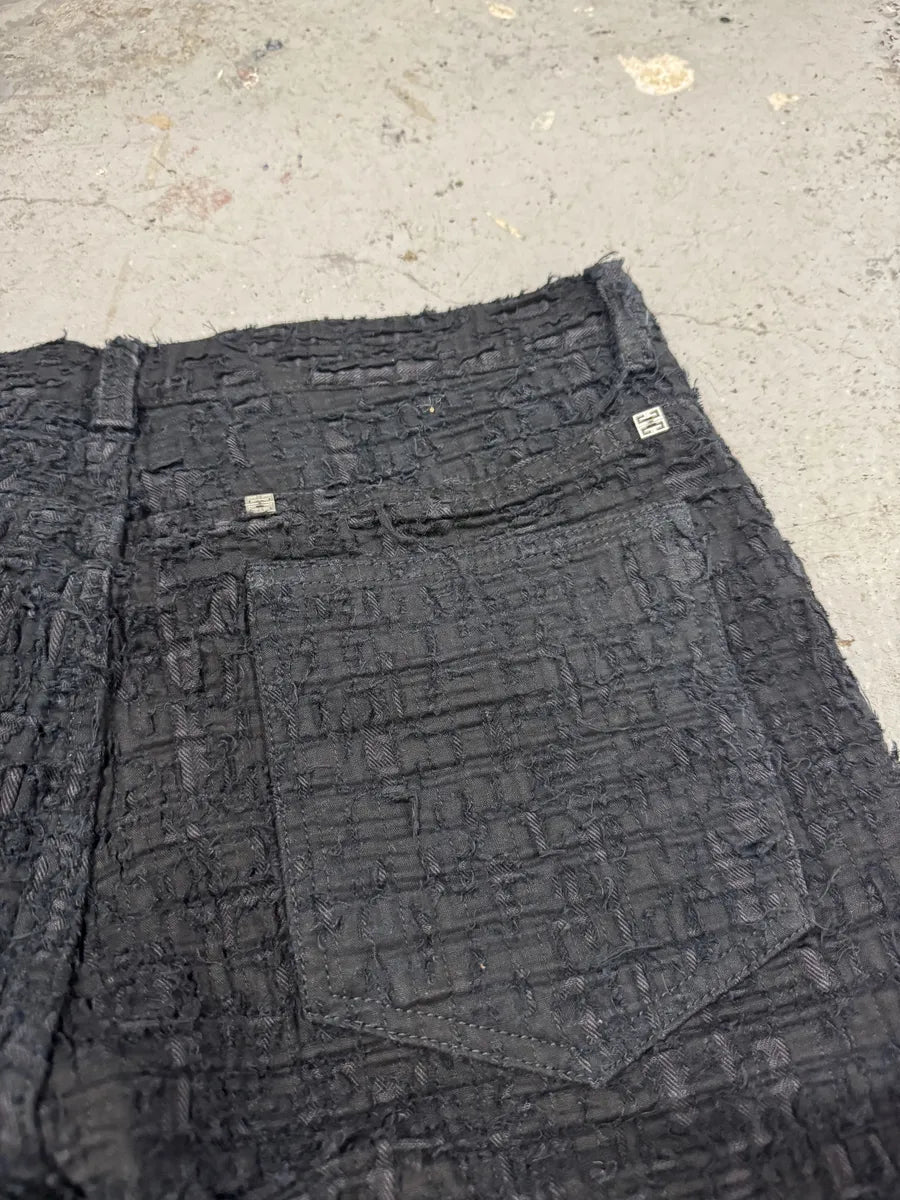 FW2022 Givenchy Slim Denim Black Front Zips Boro Pants (L) COqmGOA 7