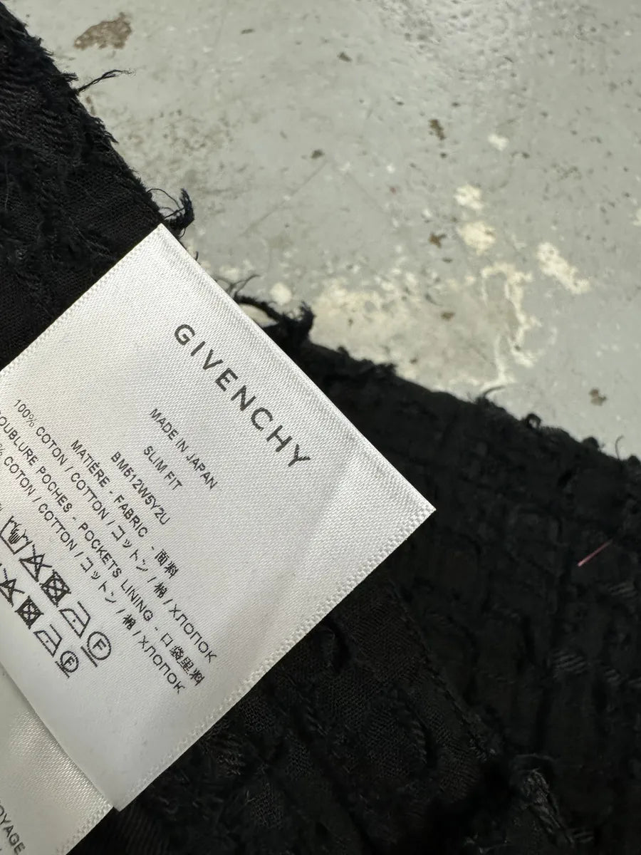FW2022 Givenchy Slim Denim Black Front Zips Boro Pants (L) COqmGOA 9