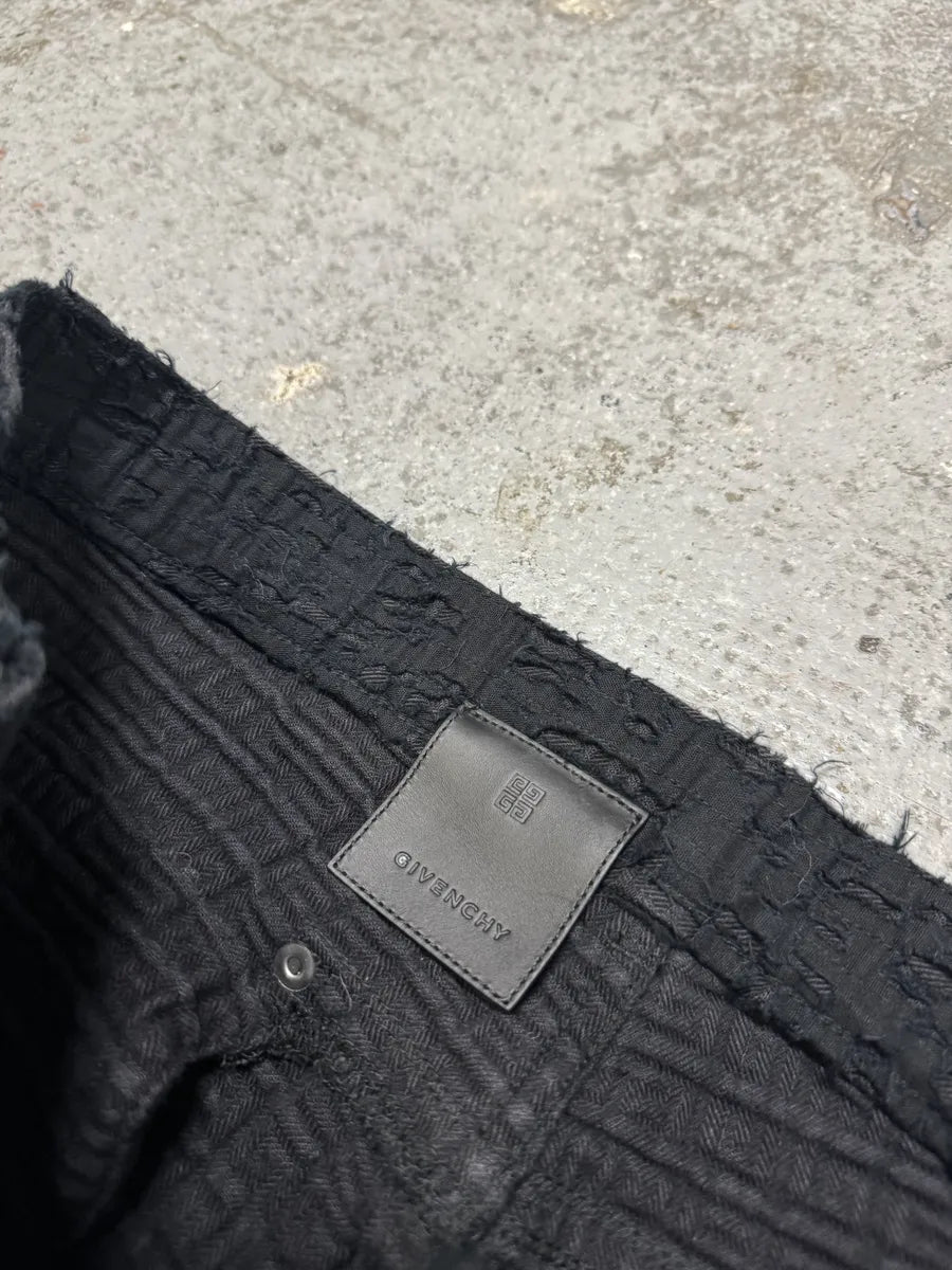 FW2022 Givenchy Slim Denim Black Front Zips Boro Pants (M/L) cnYagOi 10
