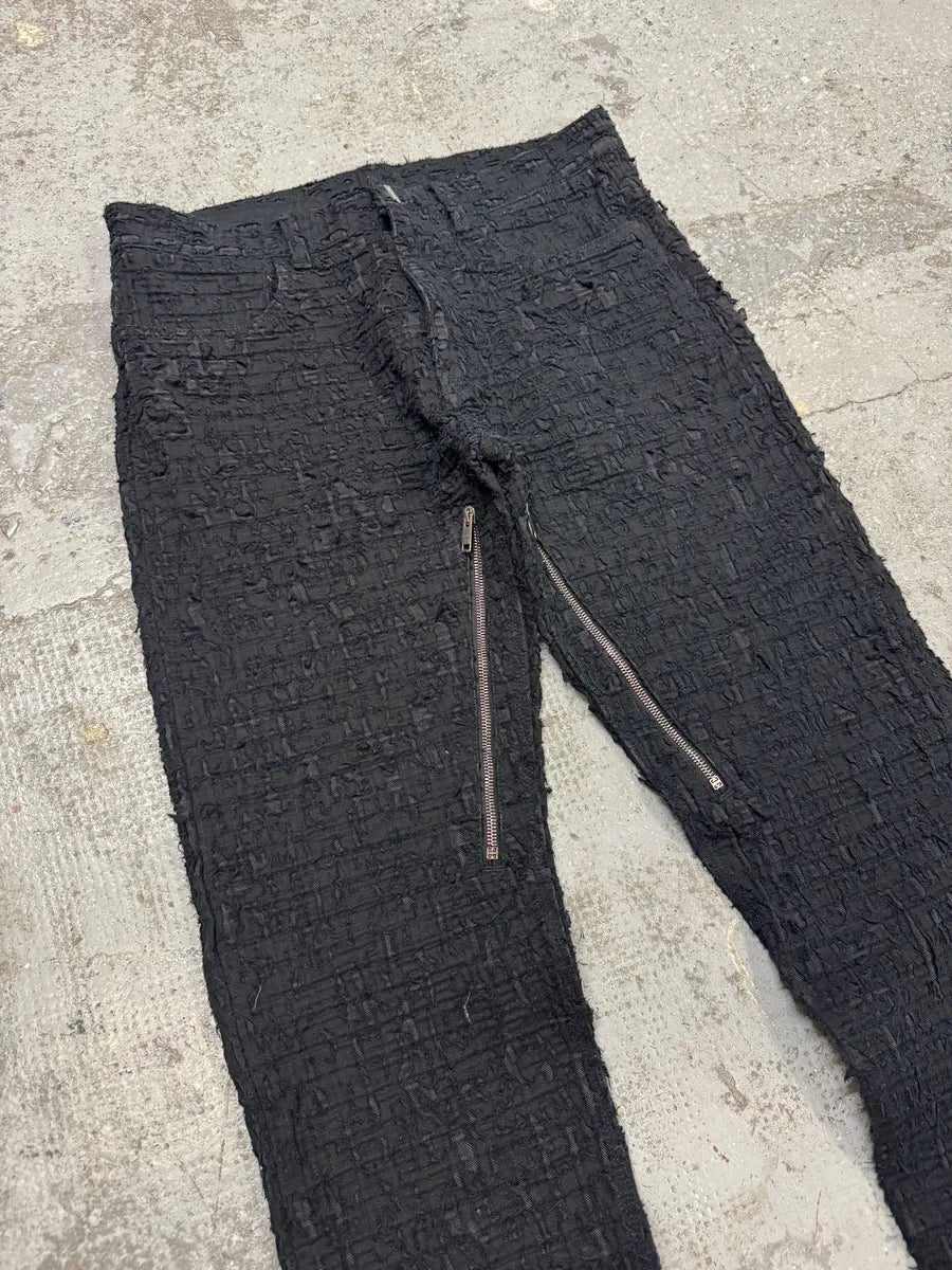 FW2022 Givenchy Slim Denim Black Front Zips Boro Pants (M/L) cnYagOi 12