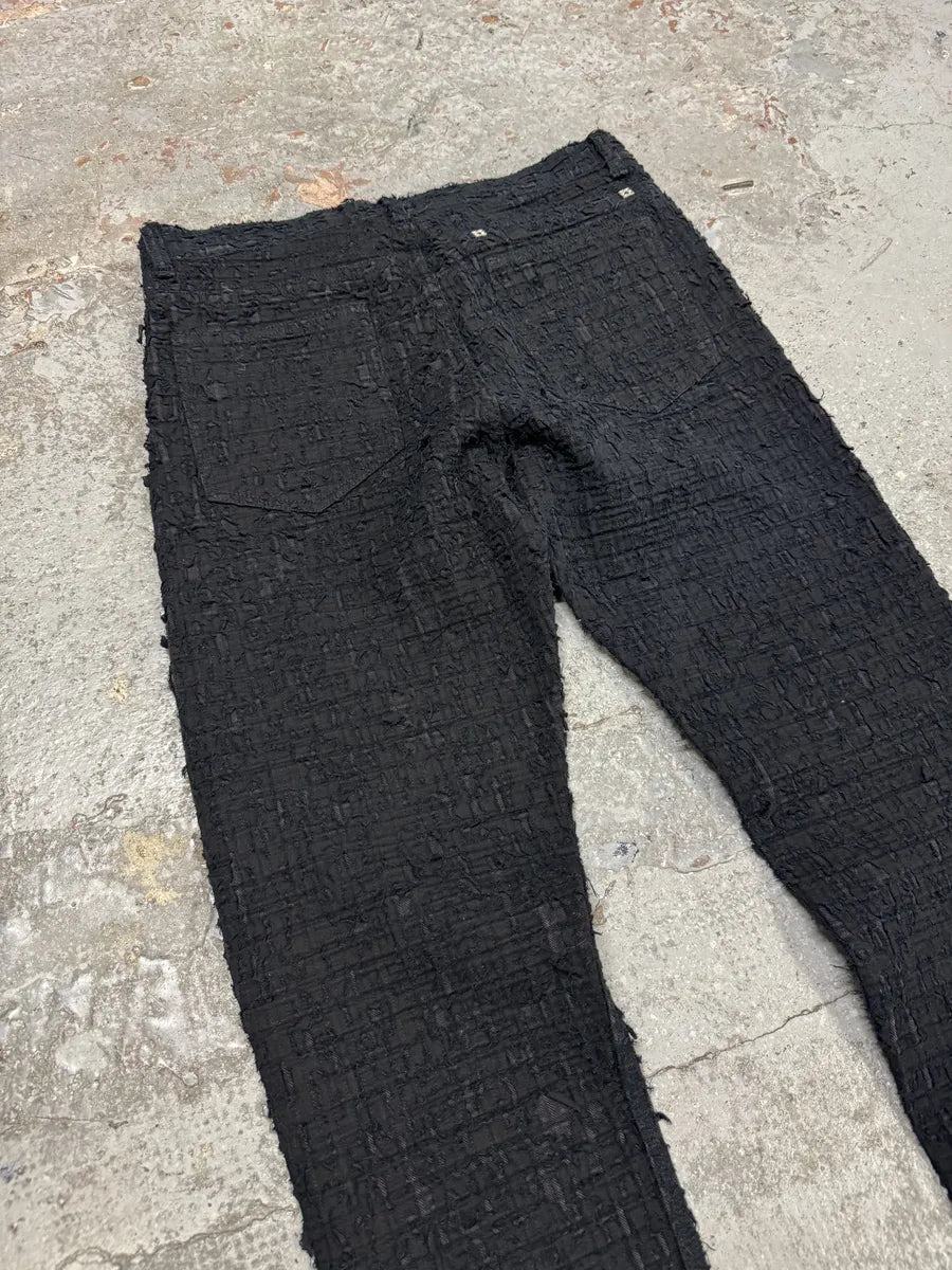 FW2022 Givenchy Slim Denim Black Front Zips Boro Pants (M/L) cnYagOi 6