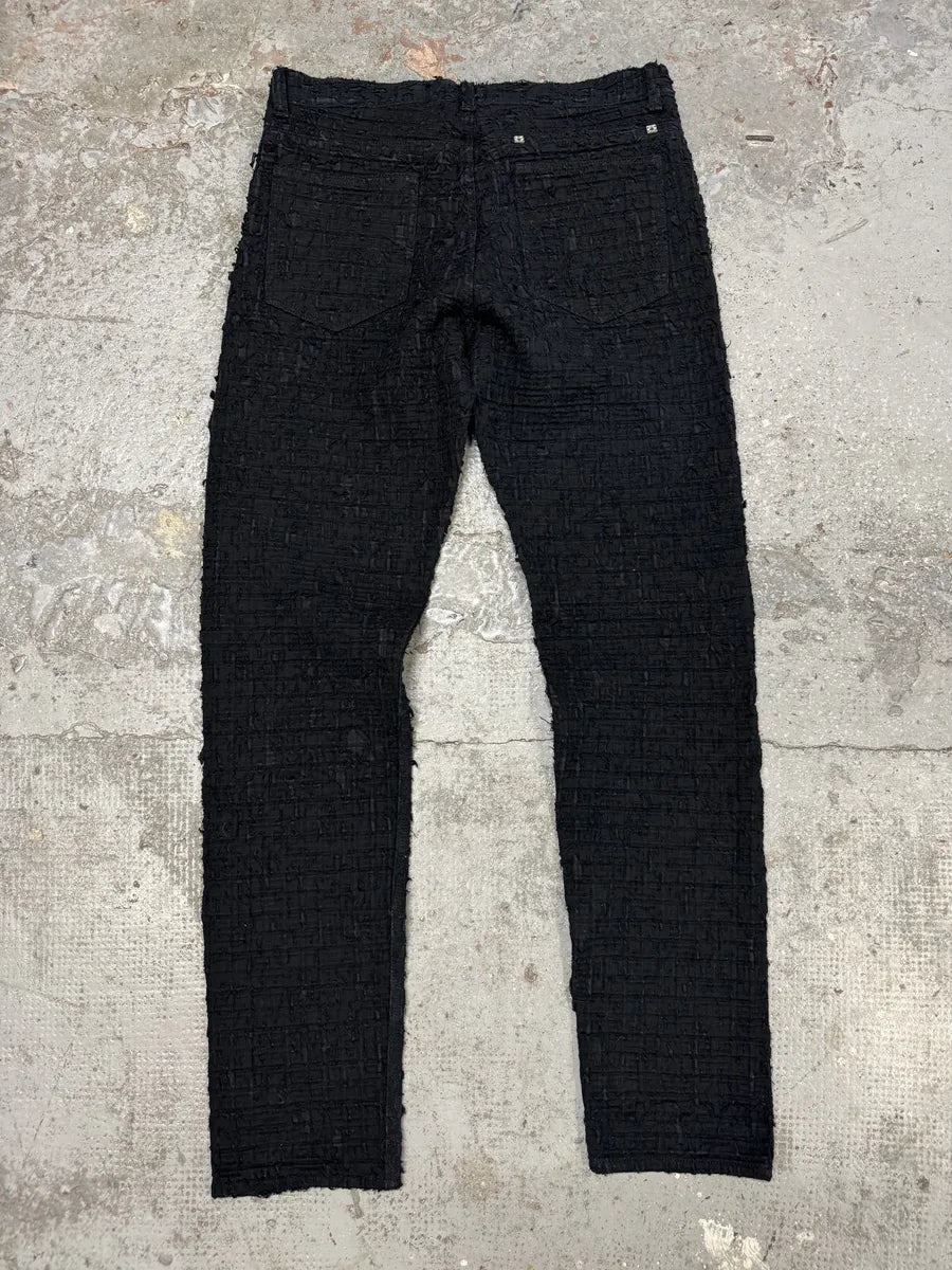 FW2022 Givenchy Slim Denim Black Front Zips Boro Pants – Dolce