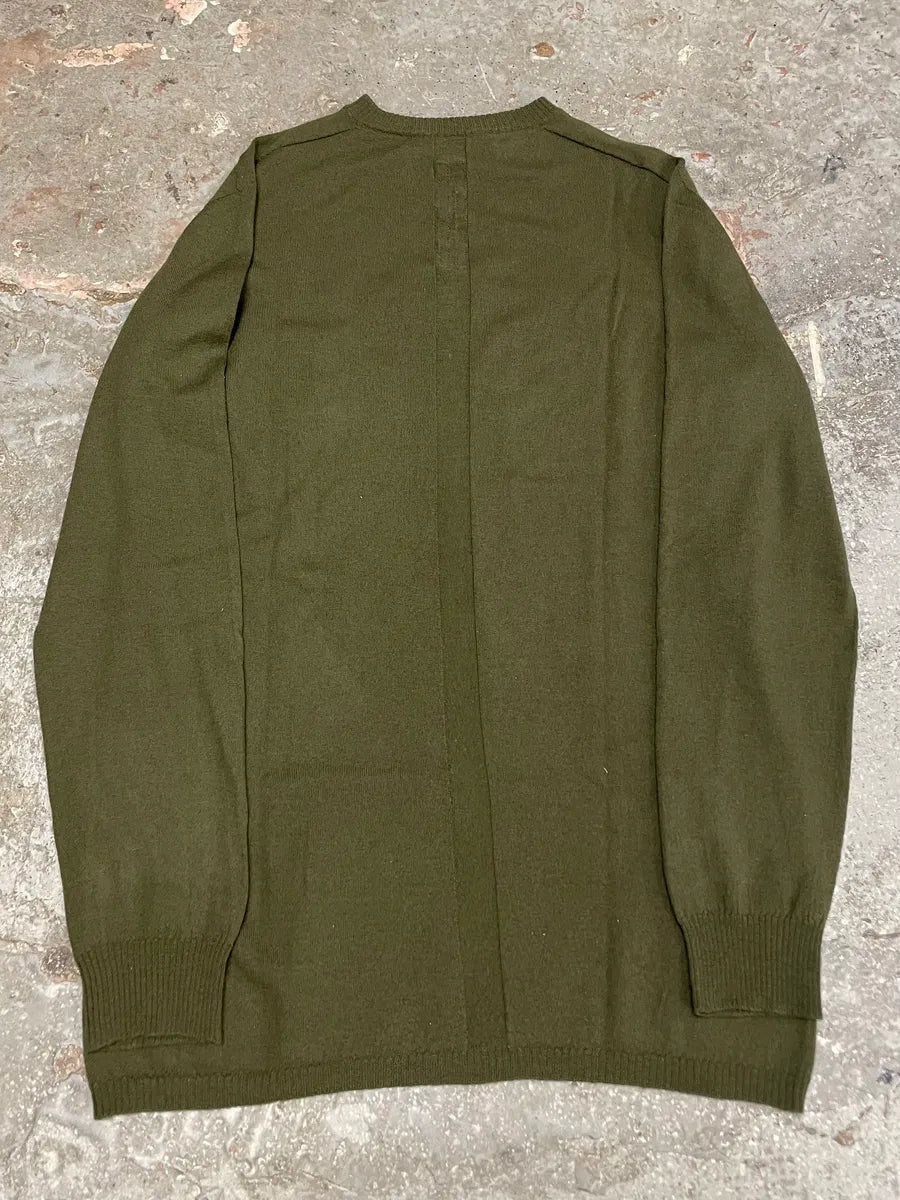FW2022 Rick Owens Green Olive Cozy Sweater (L) 0