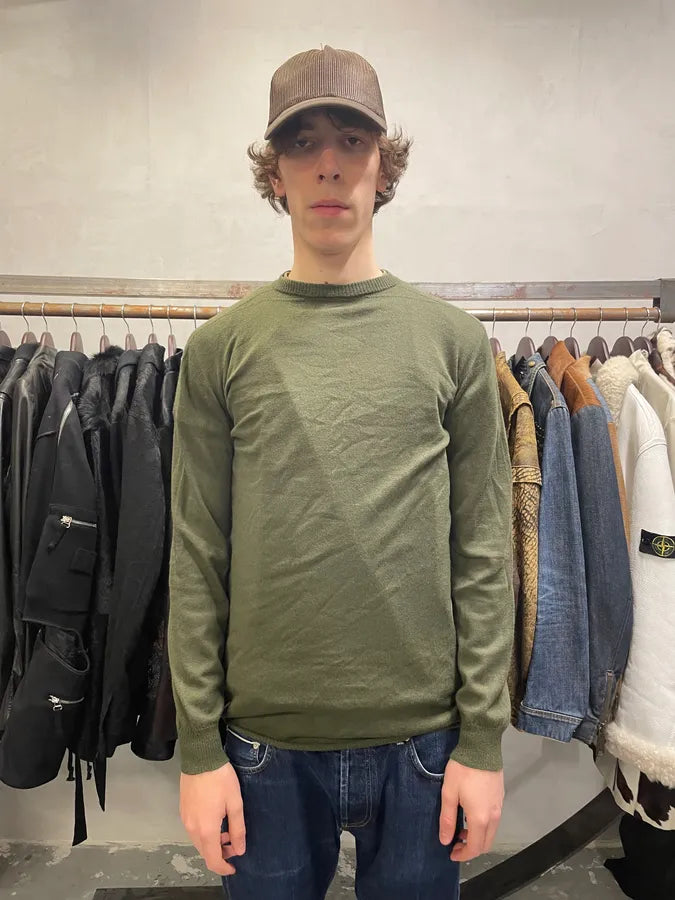 FW2022 Rick Owens Green Olive Cozy Sweater (L) 1