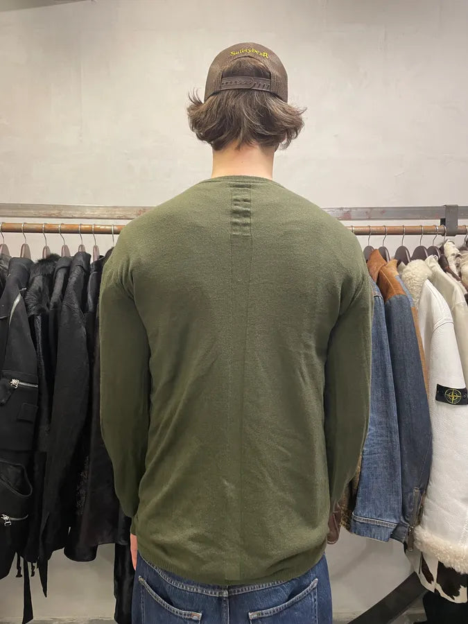 FW2022 Rick Owens Green Olive Cozy Sweater (L) 2