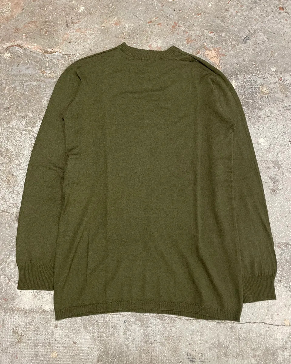 FW2022 Rick Owens Green Olive Cozy Sweater (L) 5