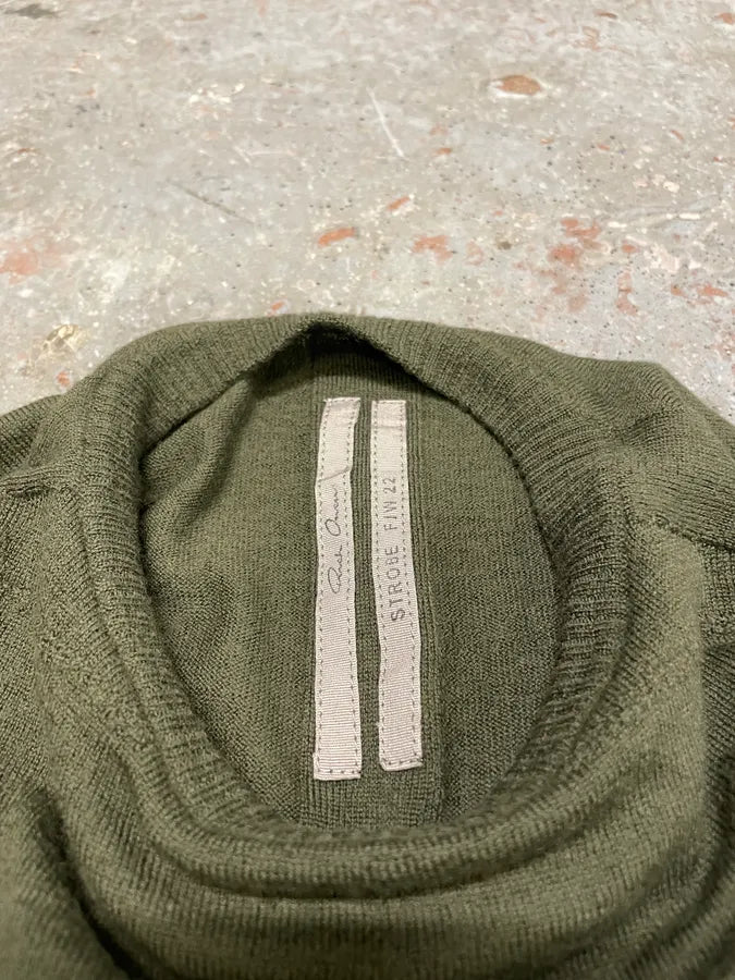 FW2022 Rick Owens Green Olive Cozy Sweater (L) 6