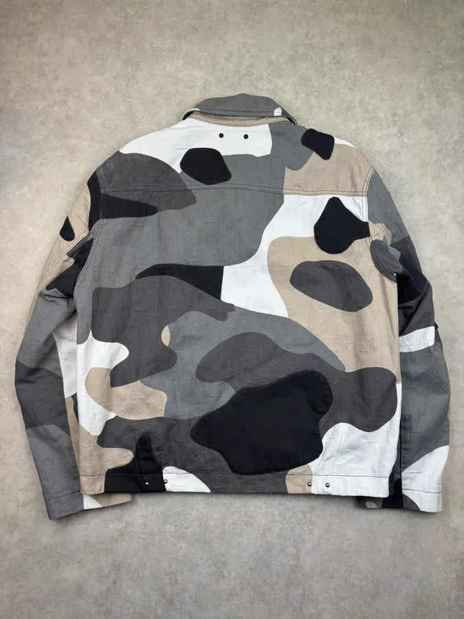 FW2023 Louis Vuitton Kidsuper Grey Face Denim Multi-Pocket Jacket jpAHcKn 5