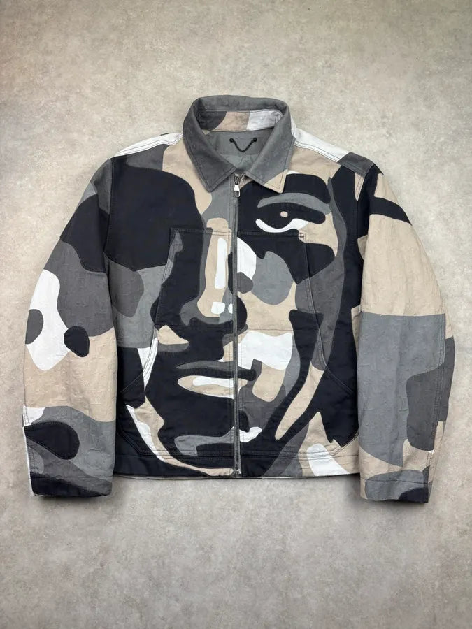 FW2023 Louis Vuitton Kidsuper Grey Face Denim Multi-Pocket Jacket jpAHcKn 0