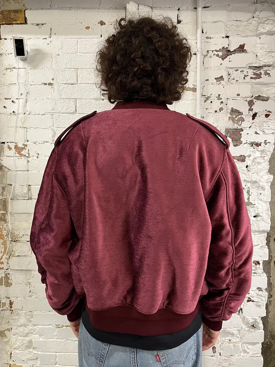 FW2024 Givenchy Bordeaux Velvet Bomber Jacket AmUKmAl 3