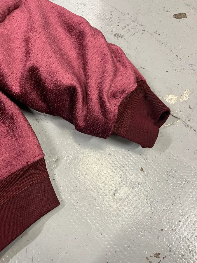 FW2024 Givenchy Bordeaux Velvet Bomber Jacket AmUKmAl 7