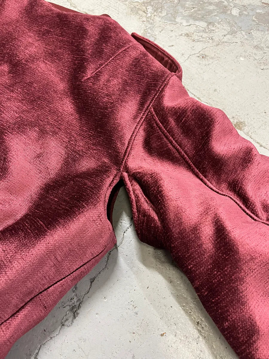 FW2024 Givenchy Bordeaux Velvet Bomber Jacket AmUKmAl 8