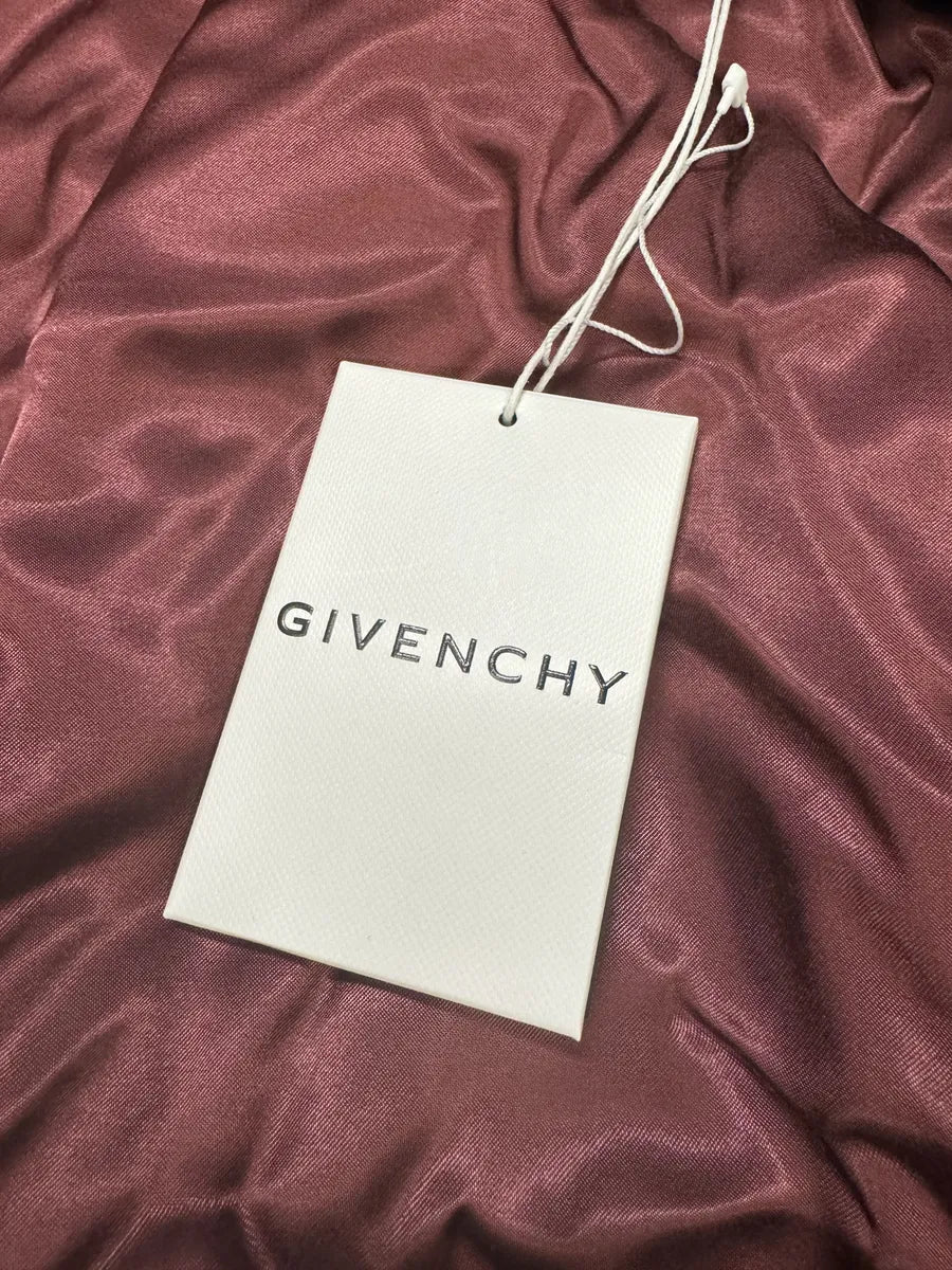 FW2024 Givenchy Bordeaux Velvet Bomber Jacket wYoAMTL 12
