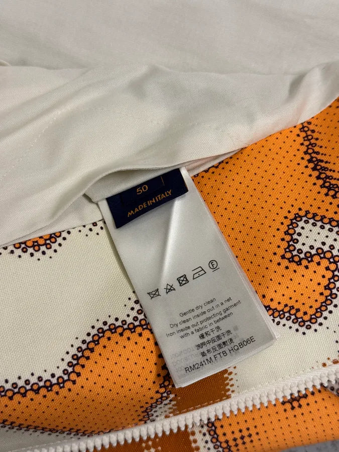 FW2024 Louis Vuitton Orange Map Camo Cotton Hooded Zip-Up Jacket qxxWJwt 12