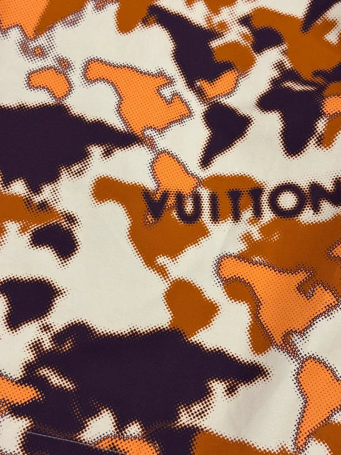 FW2024 Louis Vuitton Orange Map Camo Cotton Hooded Zip-Up Jacket qxxWJwt 9
