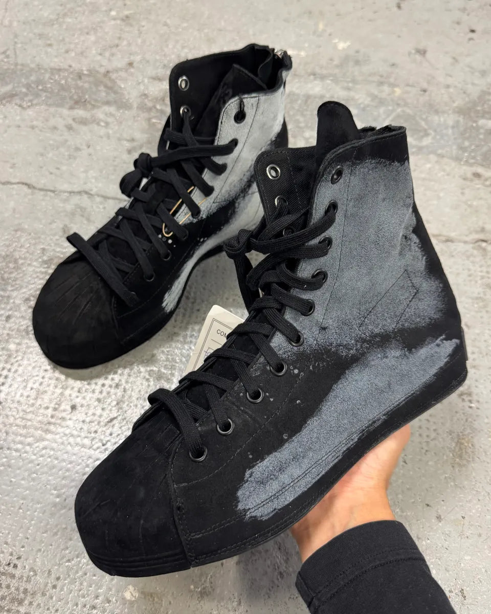 FW2025 Yohji Yamamoto Y3 Nizza High Black & White Sneakers WBcRabB 0