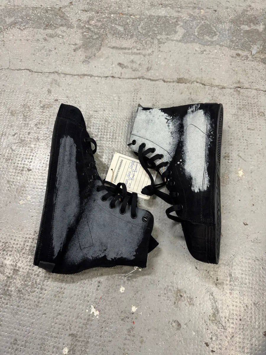 FW2025 Yohji Yamamoto Y3 Nizza High Black & White Sneakers WBcRabB 1