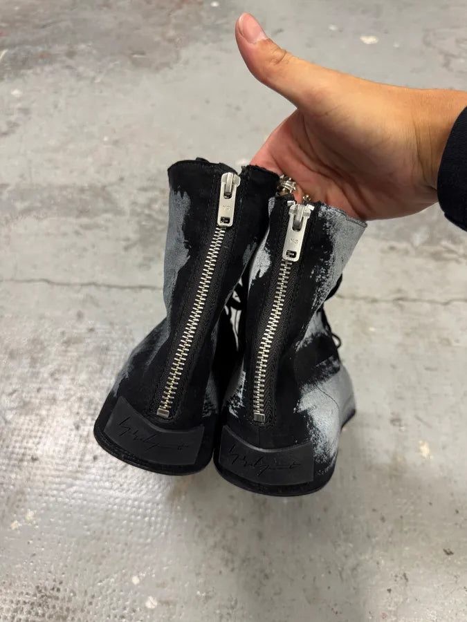 FW2025 Yohji Yamamoto Y3 Nizza High Black & White Sneakers WBcRabB 2