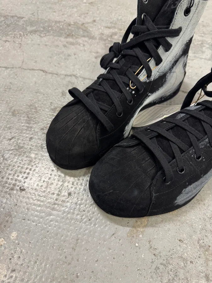FW2025 Yohji Yamamoto Y3 Nizza High Black & White Sneakers WBcRabB 4