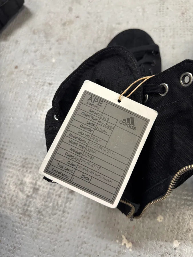 FW2025 Yohji Yamamoto Y3 Nizza High Black & White Sneakers WBcRabB 8