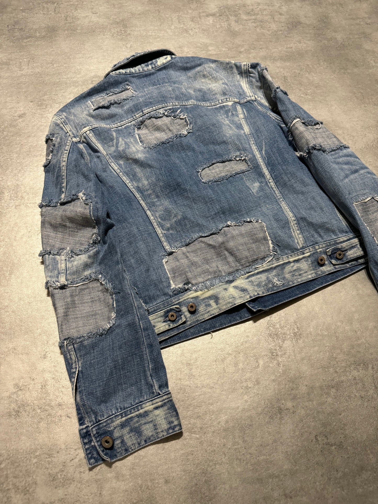 AW2004 Dolce & Gabbana Distressed Denim Edgy Jacket (S) - 4