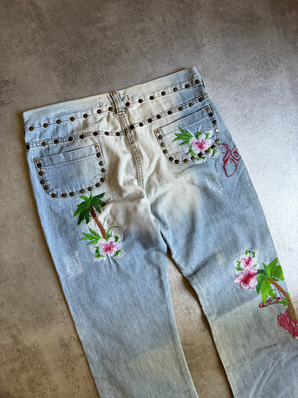 SS2006 Dolce & Gabbana Honolulu Embroidered Denim (M) - 3
