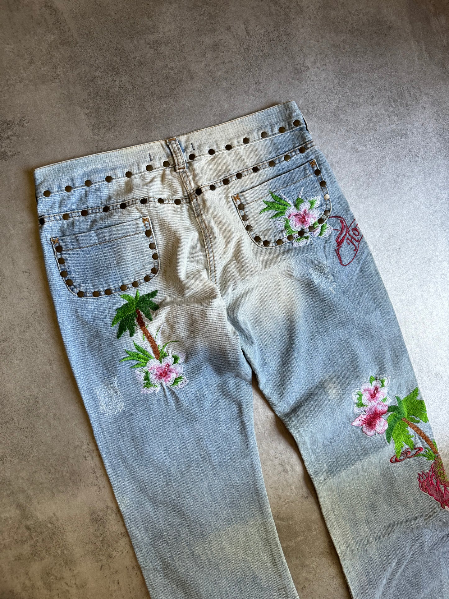 SS2006 Dolce & Gabbana Honolulu Embroidered Denim (M) - 3