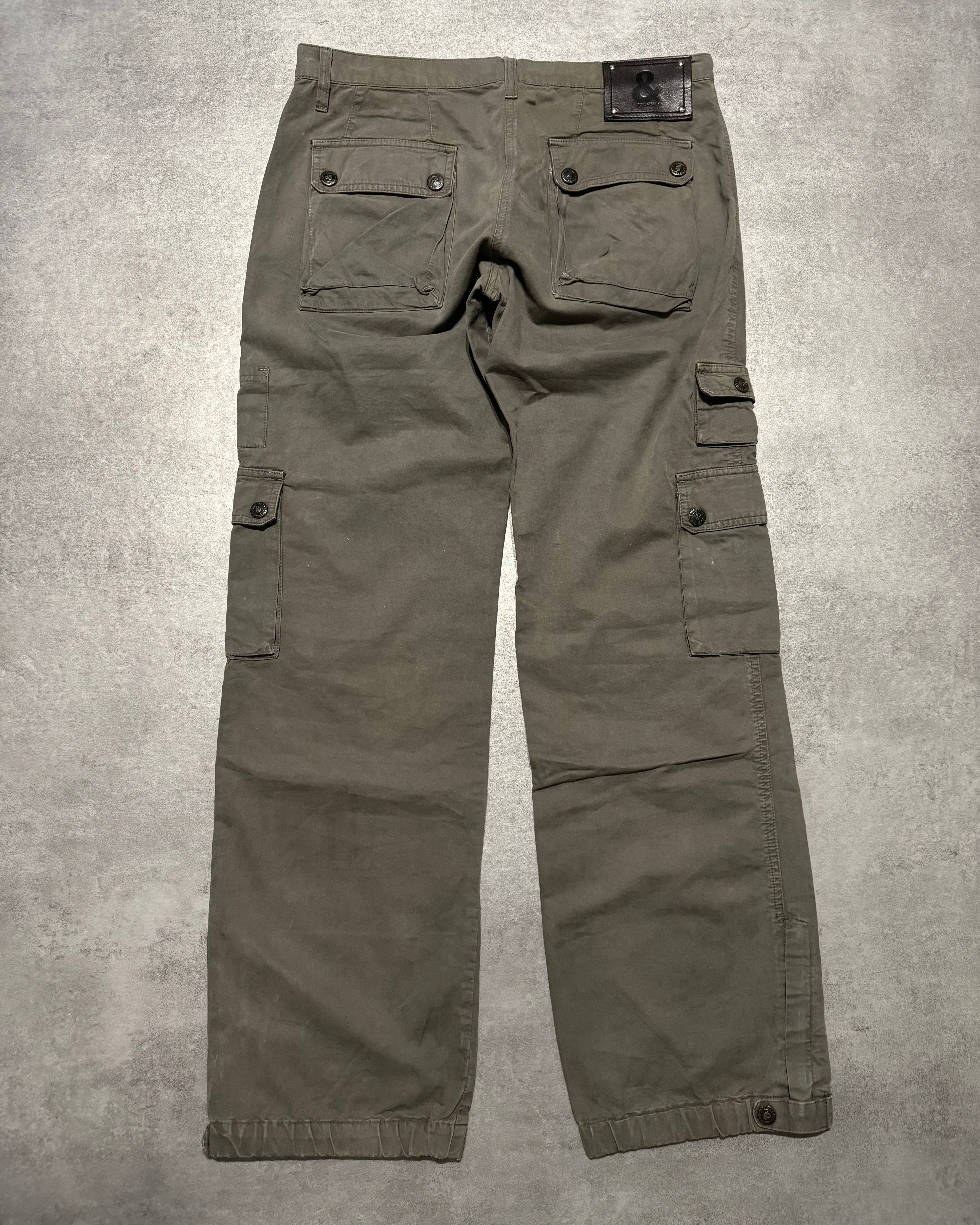 AW2004 Dolce & Gabbana Faded Multi Pockets Cargo Pants (M) - 2