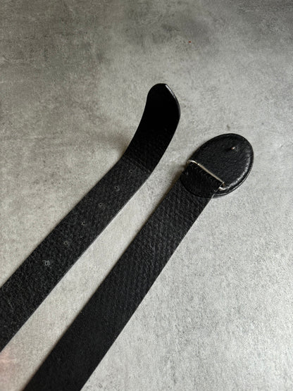 Maison Martin Margiela Bubble Hive Effect Black Leather Belt (OS) - 9