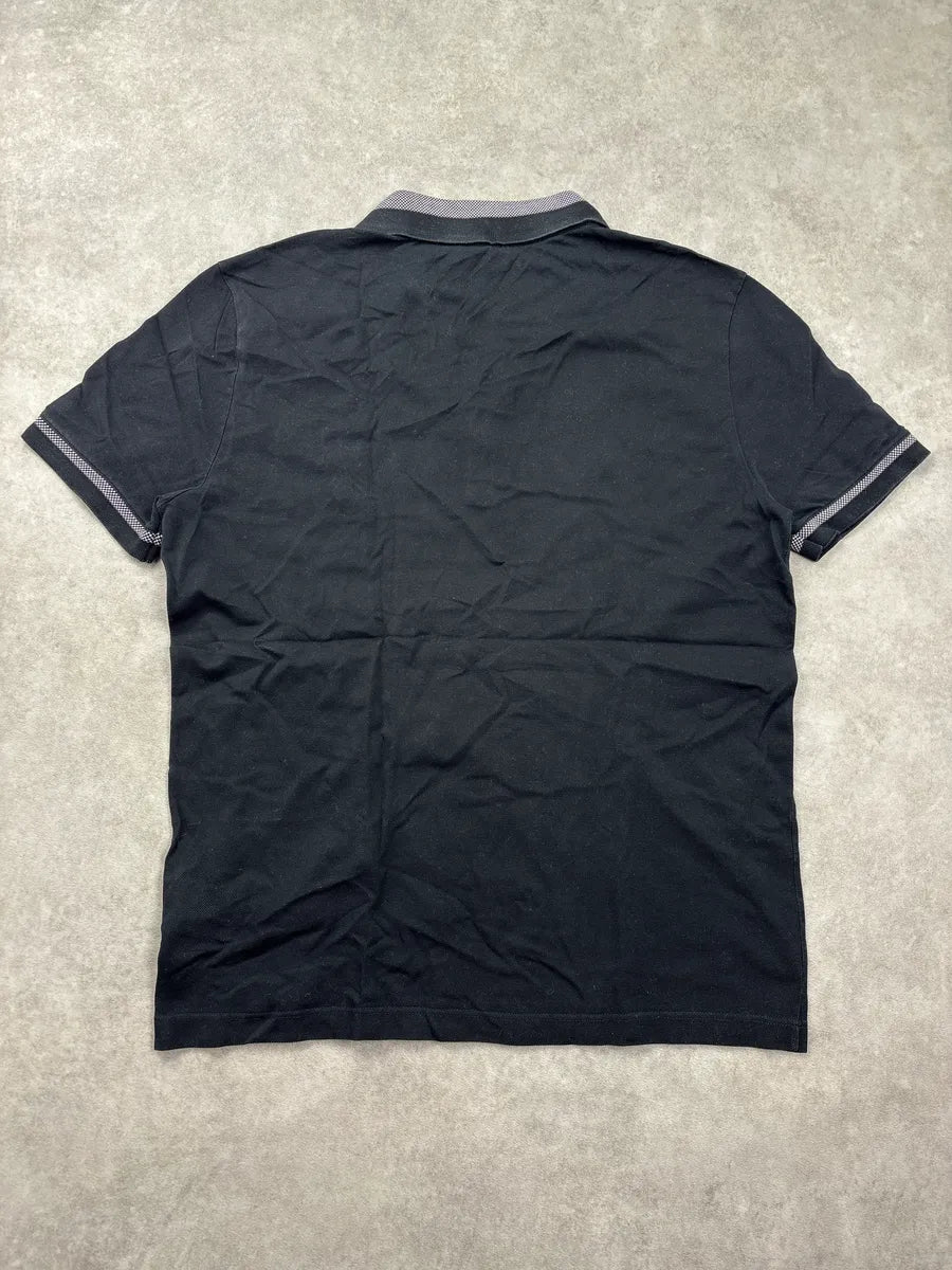SS2015 Versace Black Medusa Embroidered Contrast Collar Polo gAbxLRKk 5