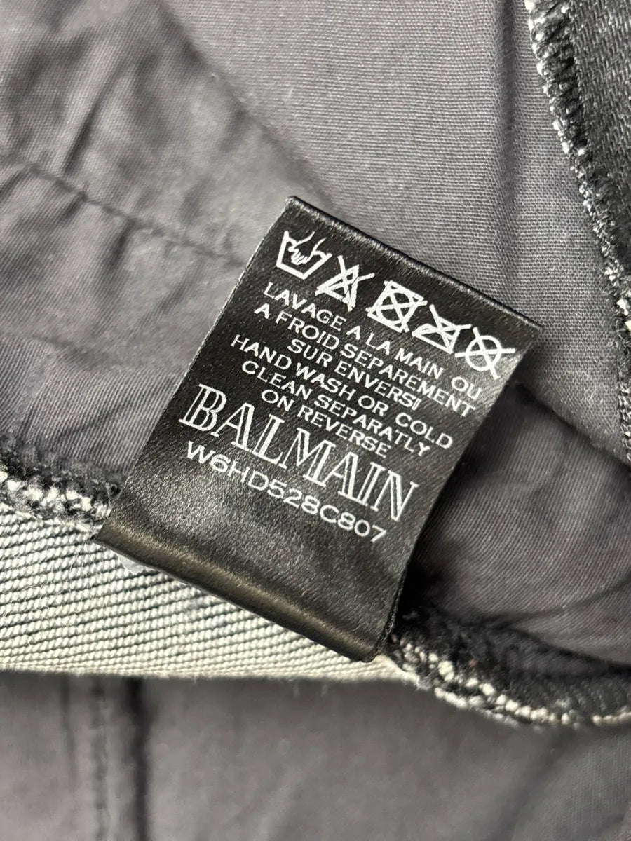 AW2016 Balmain Black Denim Biker Zip-Pocket Jeans gBZrGMdu 12