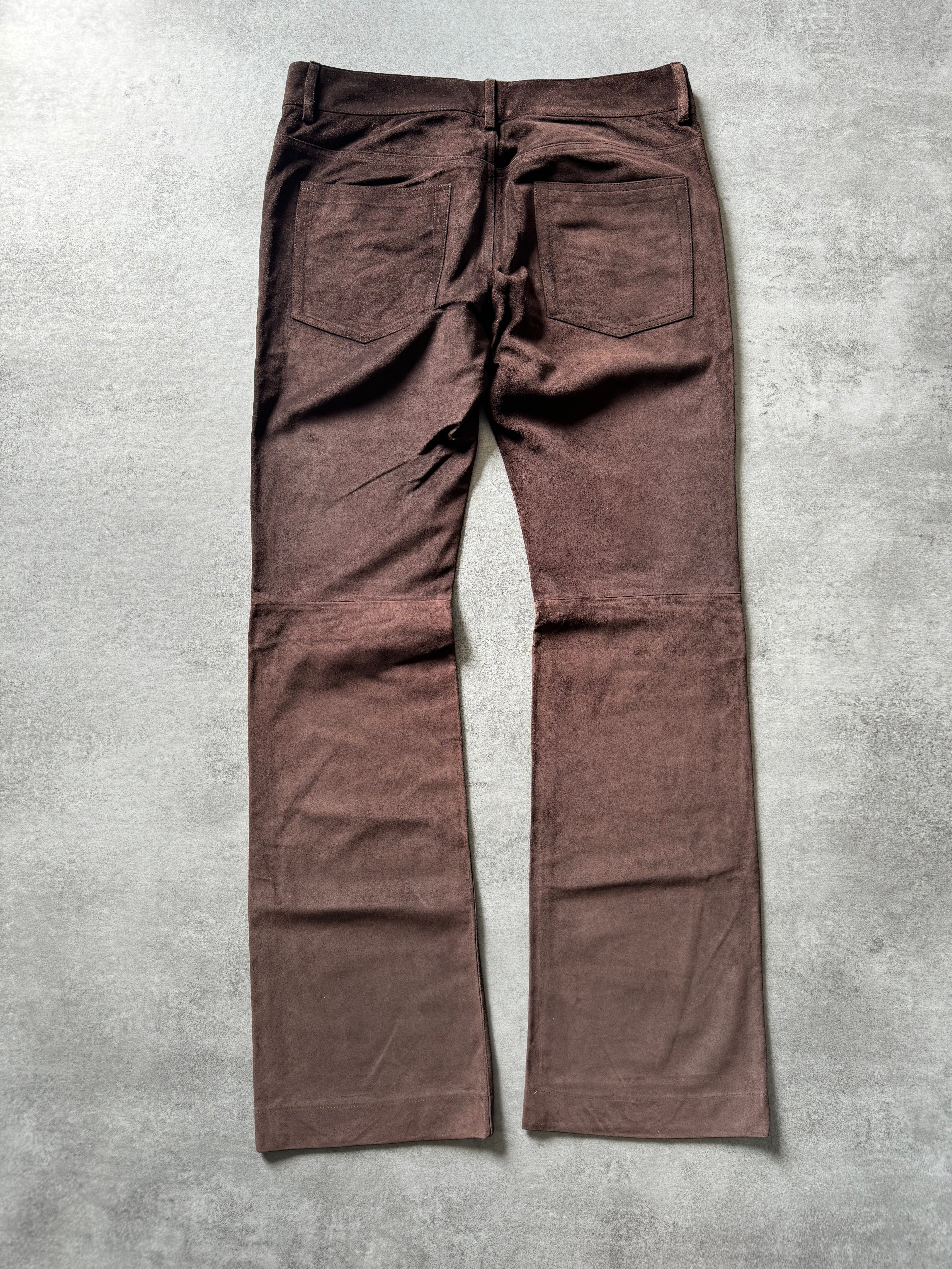 Roberto Cavalli Brown Leather Soft Pants (M) - 6