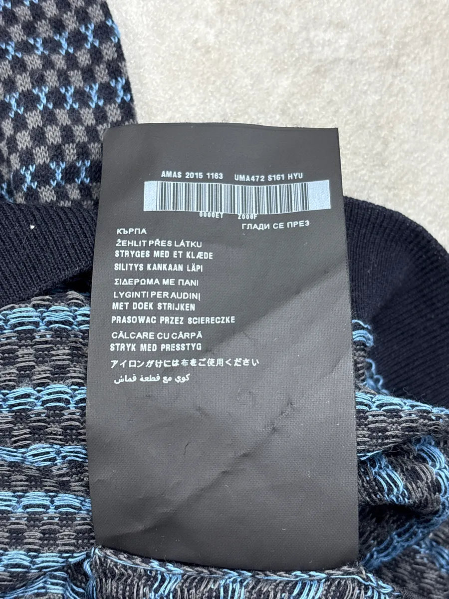SS2015 Prada Navy Geometric Knit Polo gDLXvWSI 9