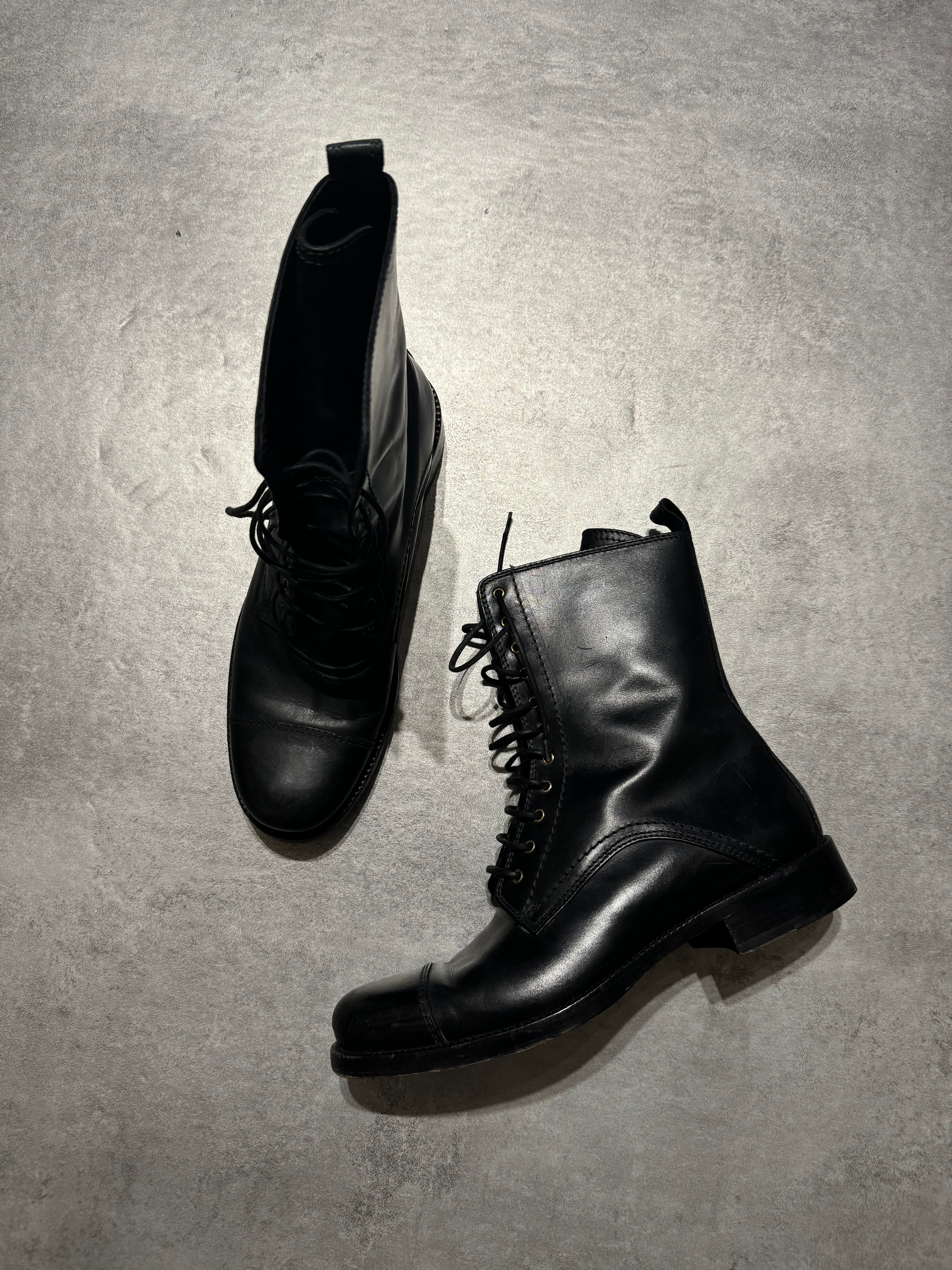 AW2009 Dolce & Gabbana Black High Combat Naval Boots (41) - 8