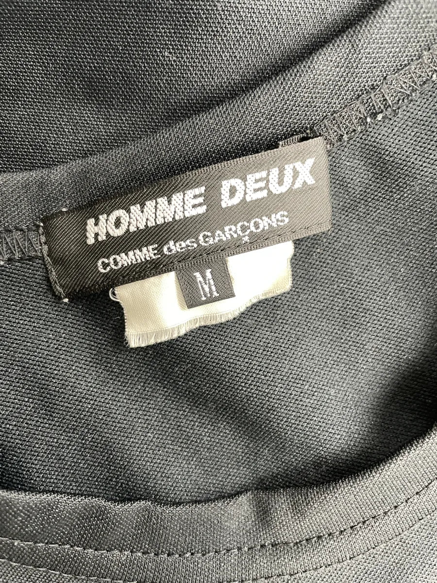 AW2015 Comme des Garçons Homme Deux Black Mesh Cross Panel T-Shirt gHBYaBjT 7