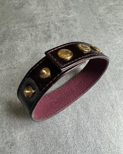 2002 Louis Vuitton Burgundy Patent Leather Bracelet (OS) - 1