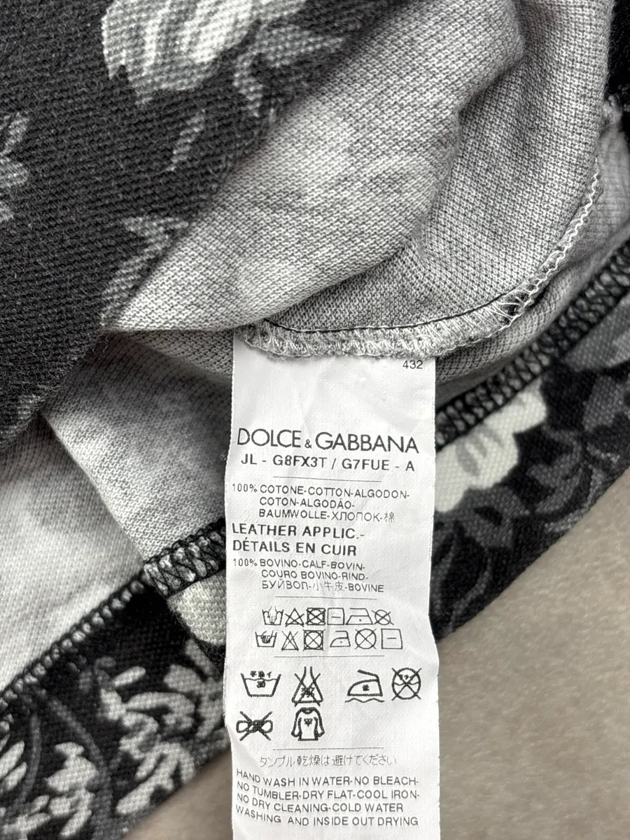2010s Dolce & Gabbana Black Floral Contrast Polo gOdZdBvK 9