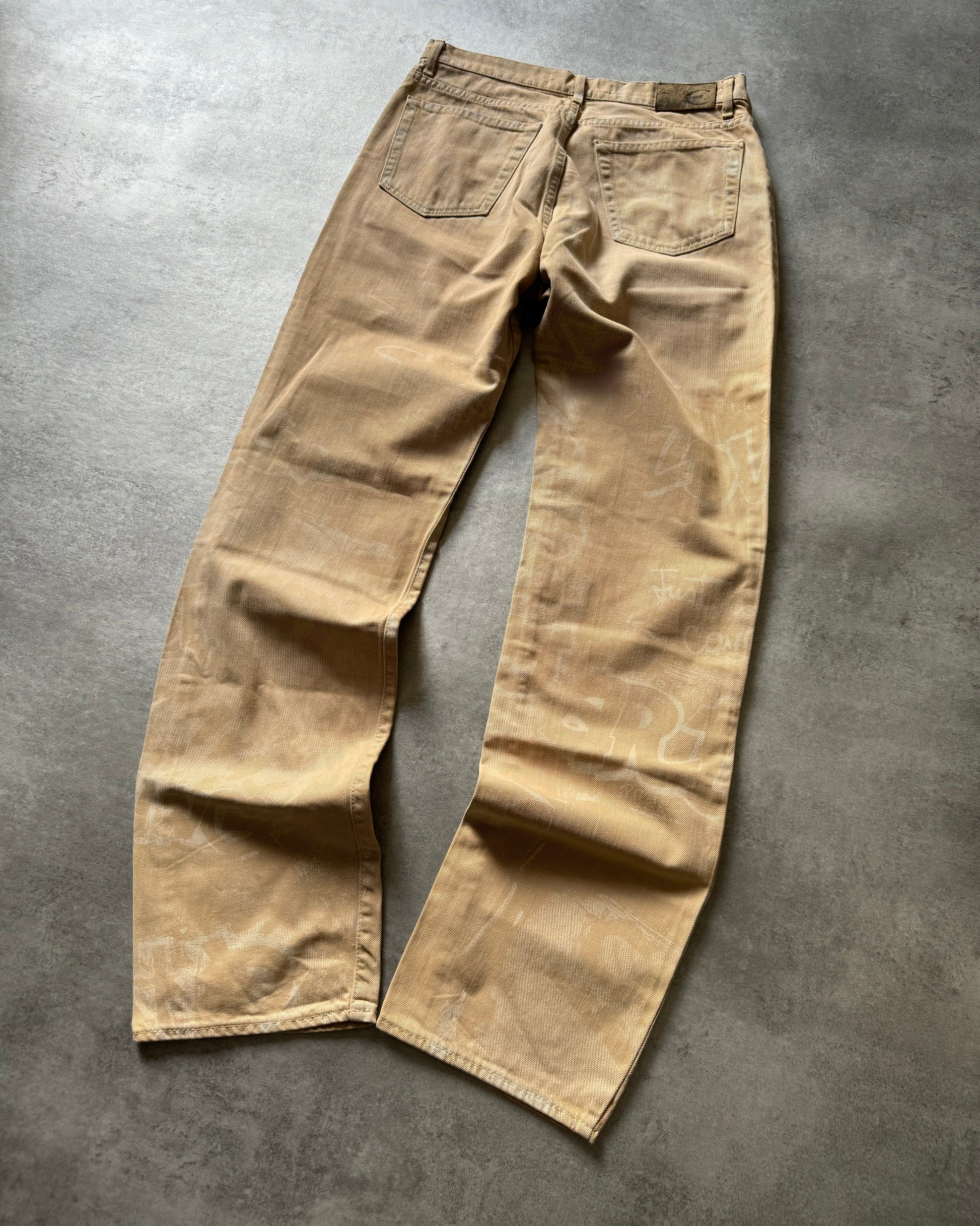 SS2008 Cavalli Tagged Beige Rebel Pants (S) - 3
