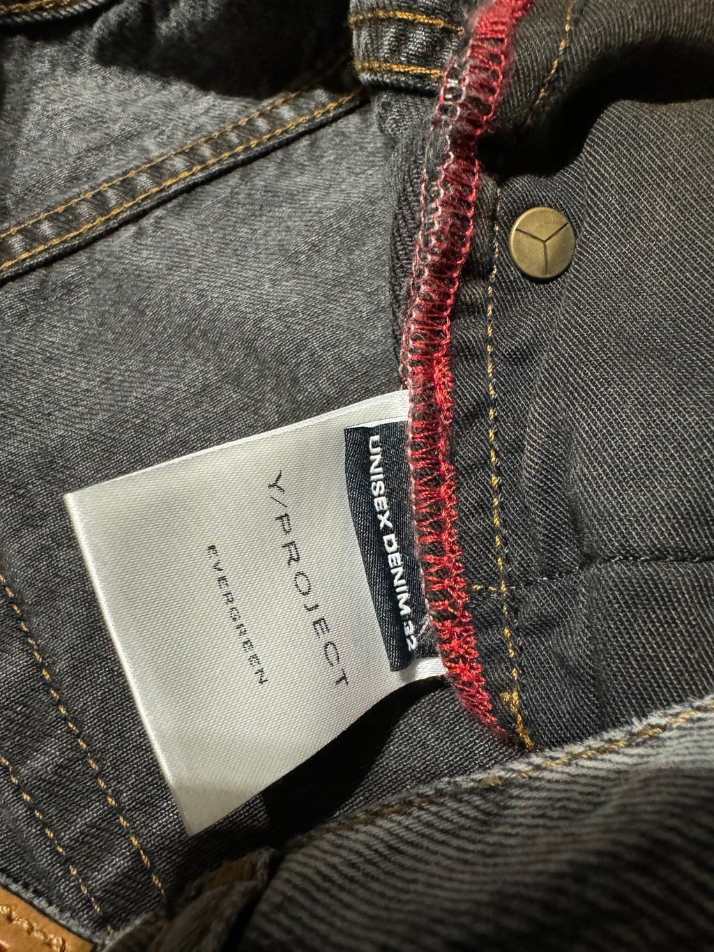 SS2023 Y/Project Cow-Boy Brut Grey Astro Denim Jeans (L) - 6