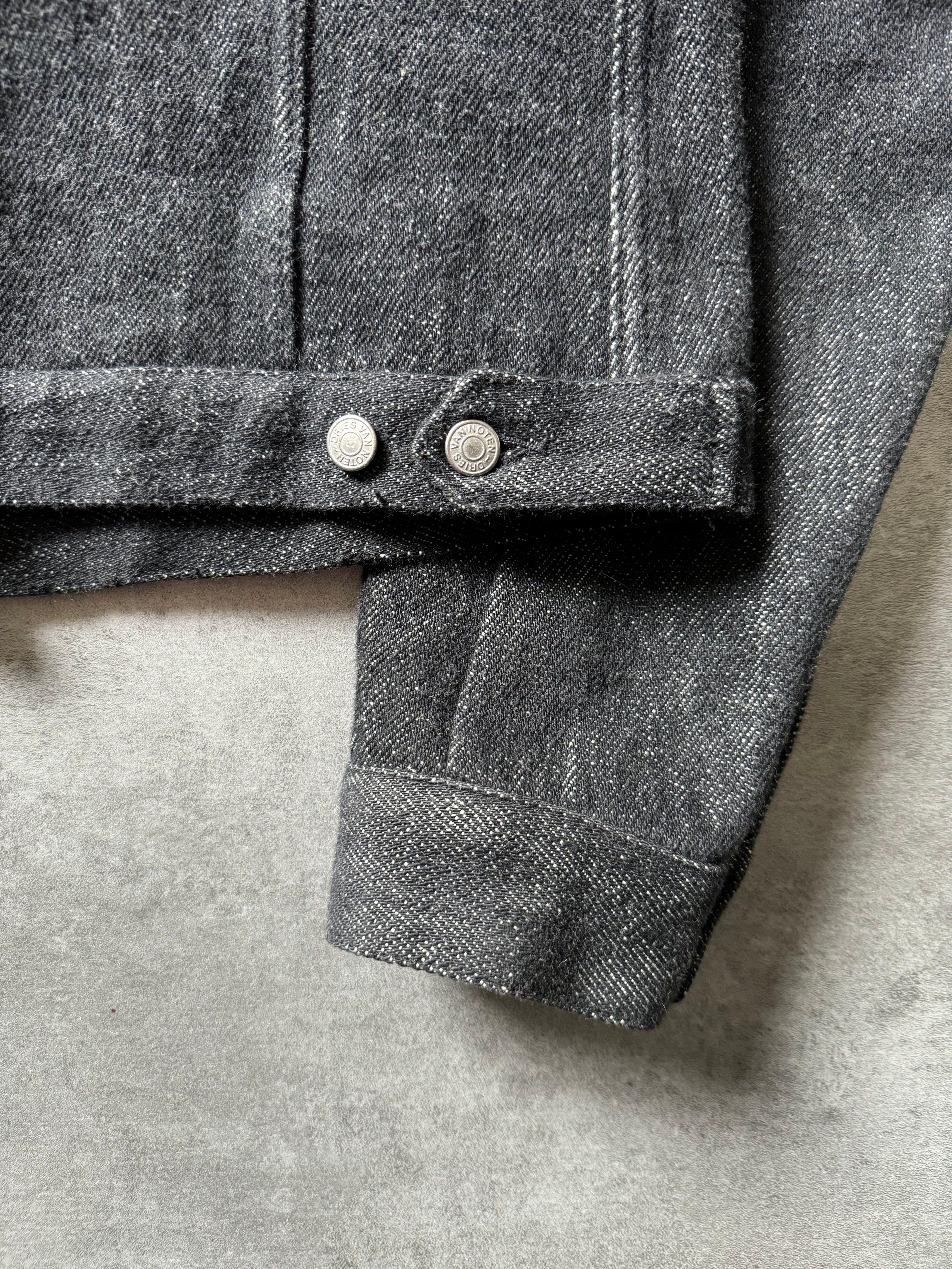 SS2018 Dries Van Noten New-York Sea Grey Asymmetrical Denim Jacket (S) - 6