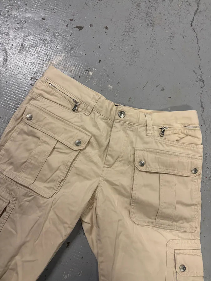 SS2003 Dolce & Gabbana Cream Cargo Pants Hrlzuow 4