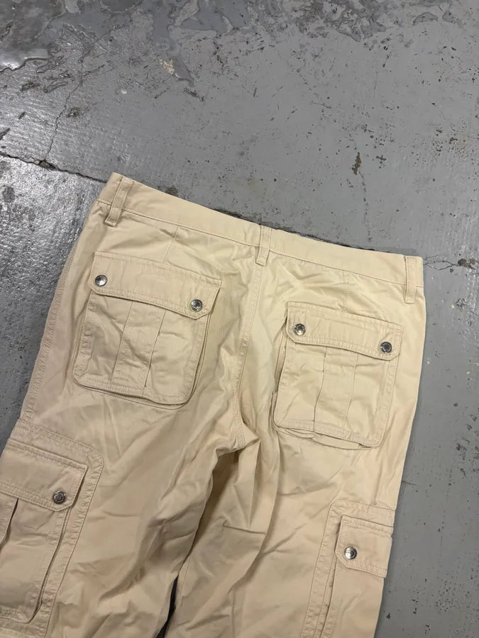 SS2003 Dolce & Gabbana Cream Cargo Pants Hrlzuow 6