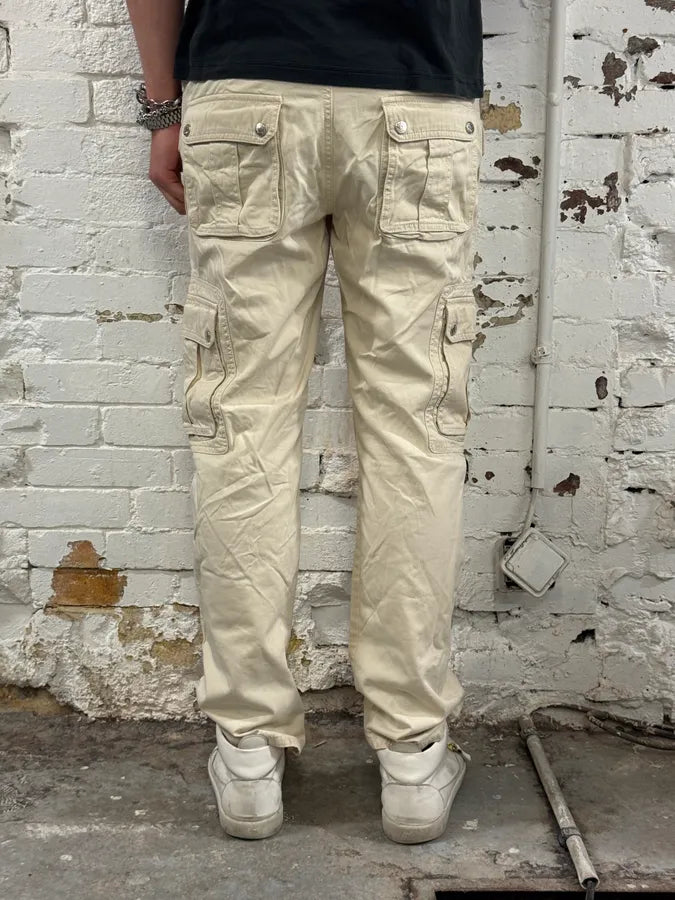 SS2003 Dolce & Gabbana Cream Cargo Pants Hrlzuow 2