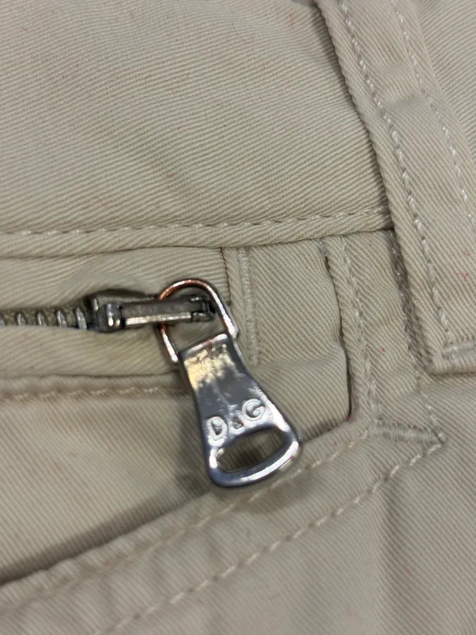 SS2003 Dolce & Gabbana Cream Cargo Pants Hrlzuow 8