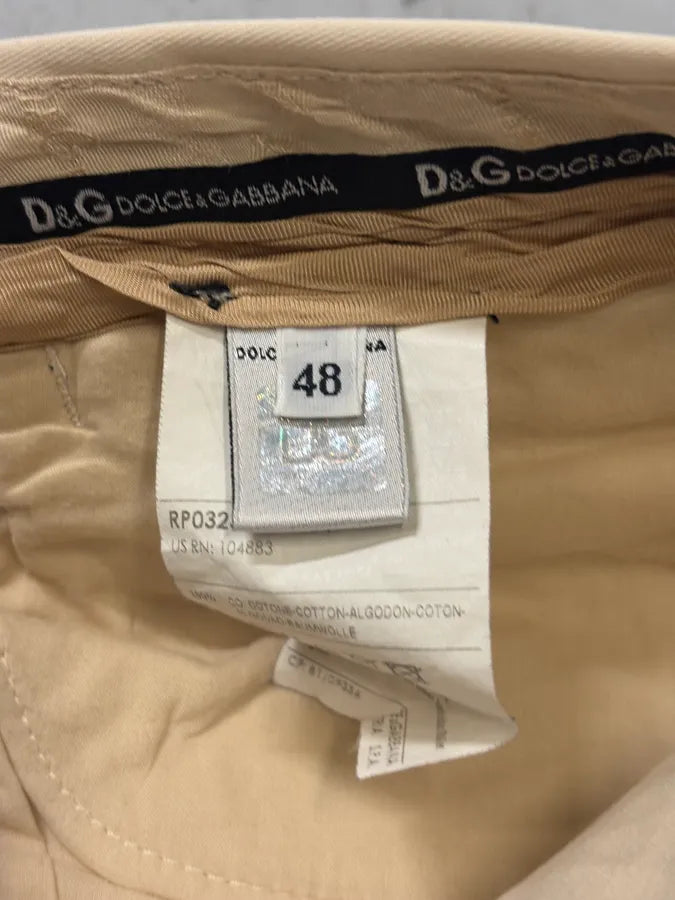 SS2003 Dolce & Gabbana Cream Cargo Pants Hrlzuow 9